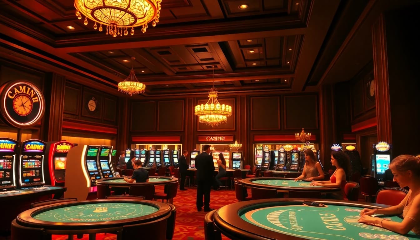 Spielen Sie im eleganten Casino online mit hochmodernen Spielautomaten und eleganten Spieltischen.