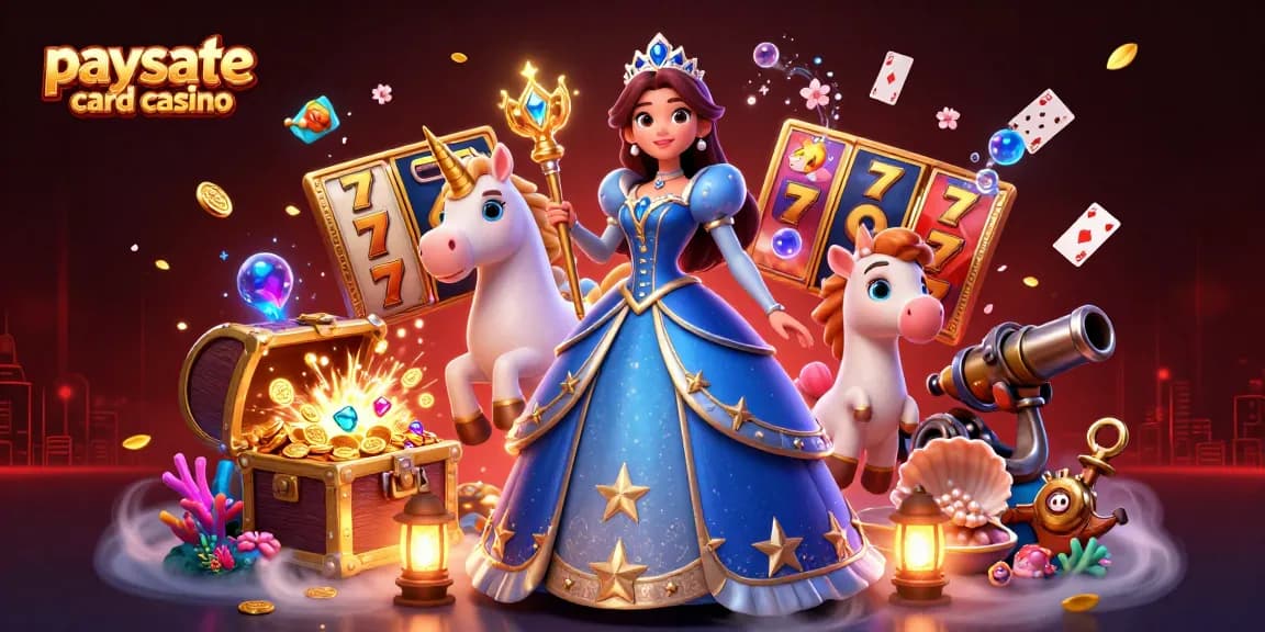 Spielen Sie aufregende Spiele in einem Paysafe-Karten-Casino mit lebhaften, magischen Elementen und aufregenden visuellen Effekten.