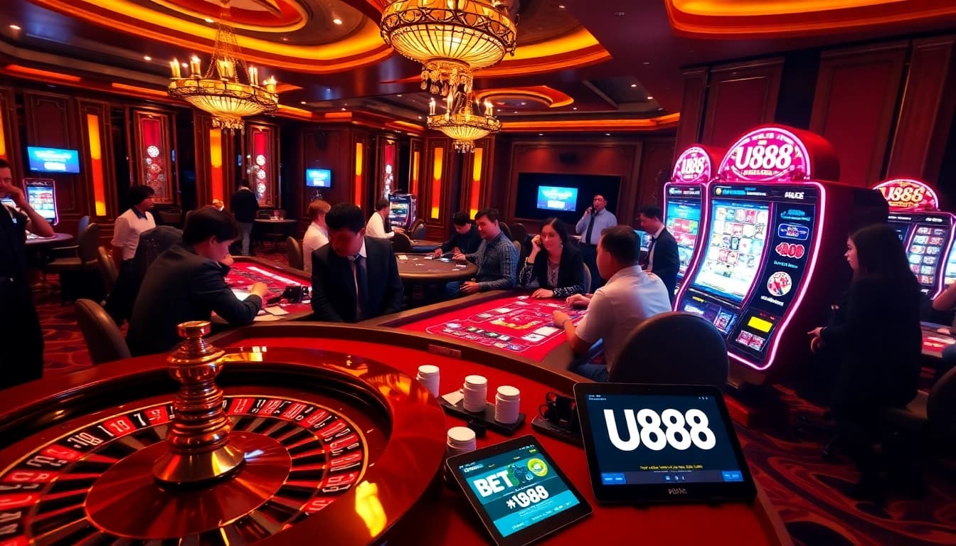 Experience the thrill of gambling at u888 bet with an engaging casino atmosphere featuring roulette and poker.