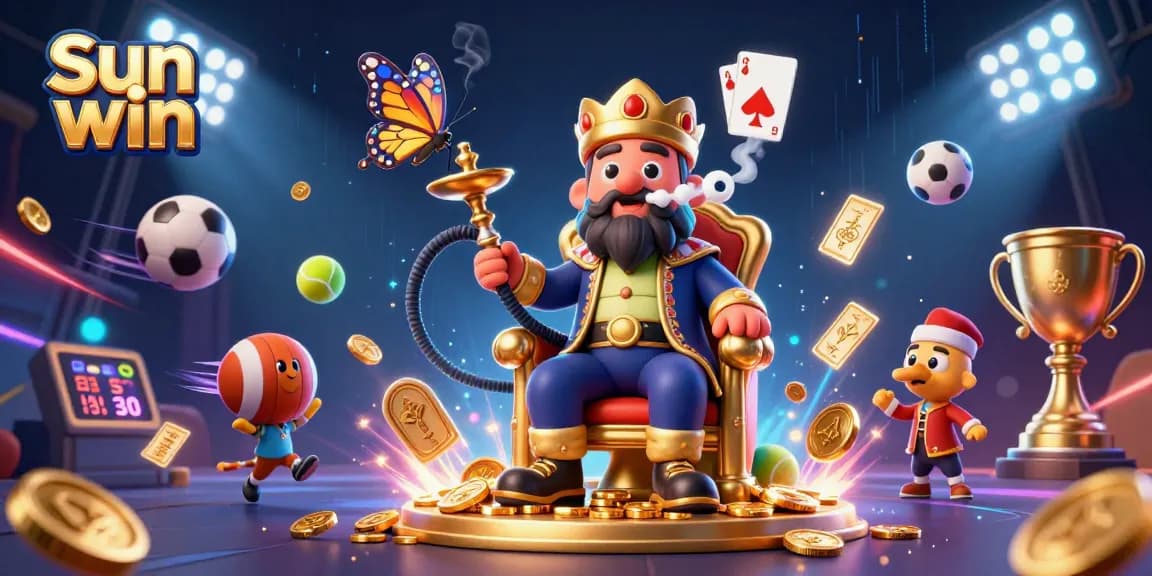 Engage with the Sun win experience in a vibrant fantasy casino scene showcasing dynamic sports elements and enchanting characters.