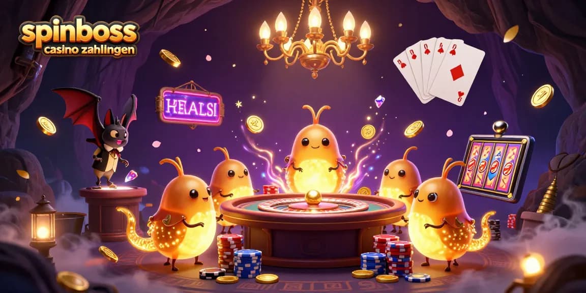 Erleben Sie die aufregenden SpinBoss Casino Zahlungen mit Biolumineszenz und schimmernden Edelsteinen.