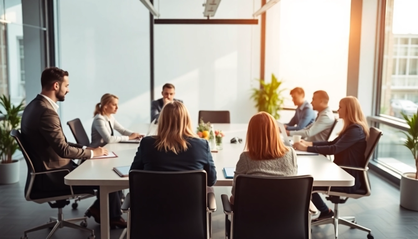 Unternehmensberatung im modernen Büro: Berater diskutieren Strategien am Tisch.