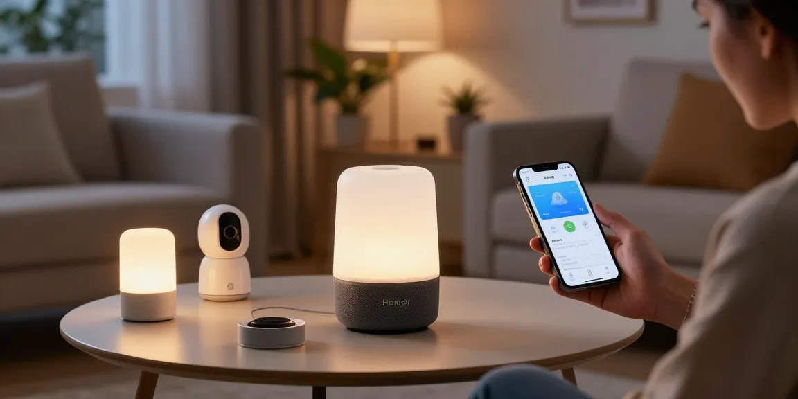 Homey Pro Erfahrungen - User interacting with smart hub in a modern home setup.
