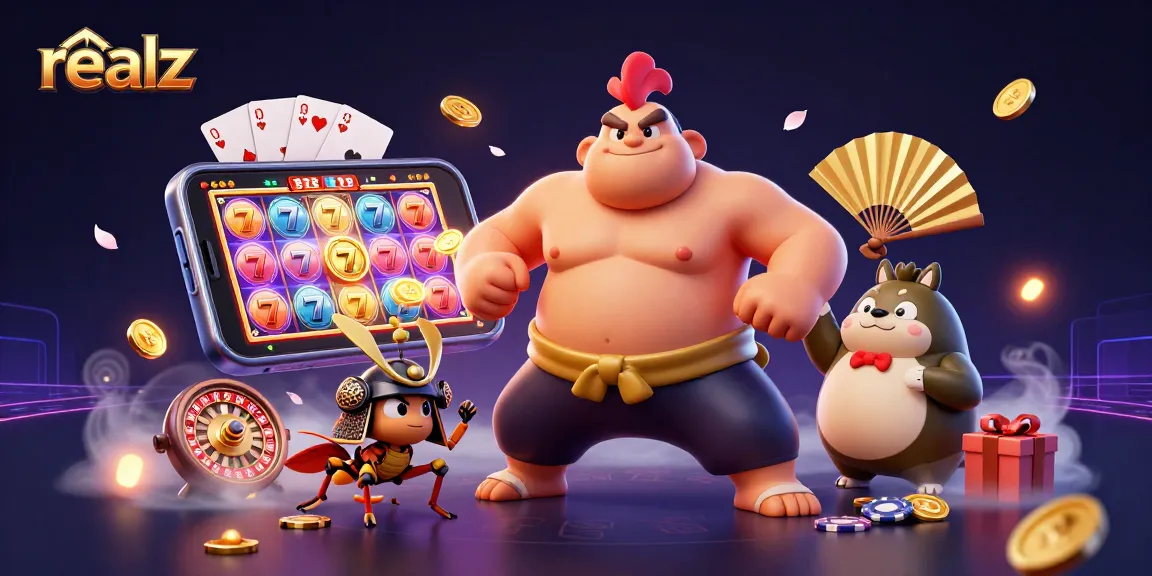 Engage with realz, a vibrant casino scene showcasing lively characters and dynamic gameplay elements.