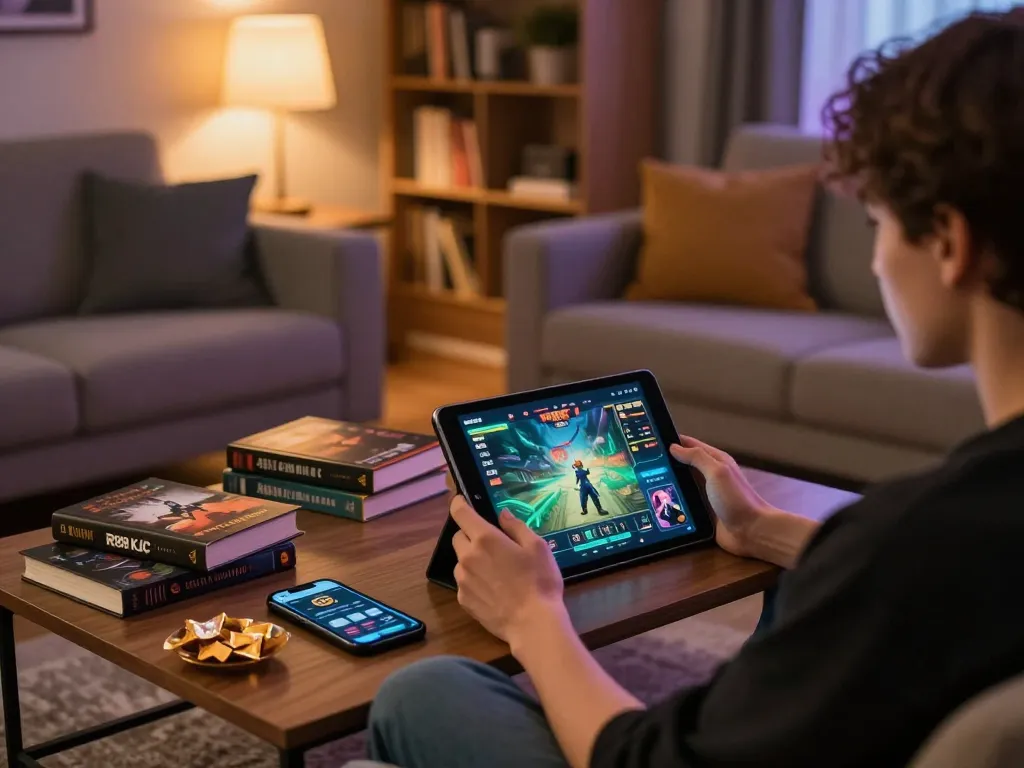 Engaging in online gameplay with RR88 KJC in a cozy home setting.
