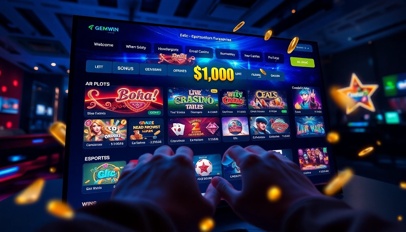 Experience the gaming excitement at gemwin.it.com with a modern interface showcasing diverse games.