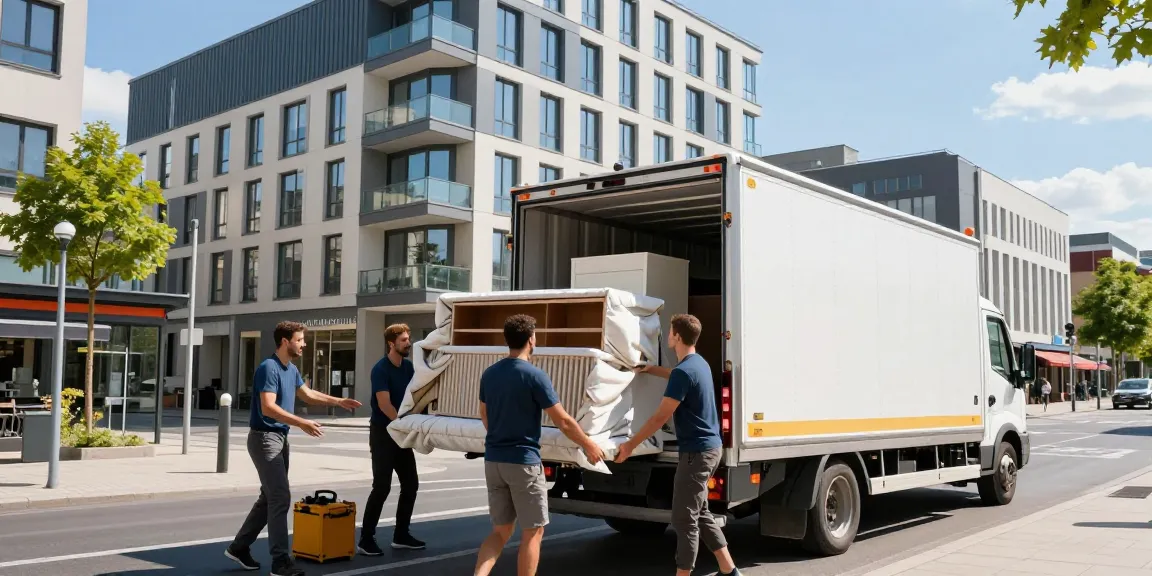 Umzugsunternehmen Darmstadt - Professionelle Umzugshelfer laden Möbel sorgsam in ein Umzugsfahrzeug