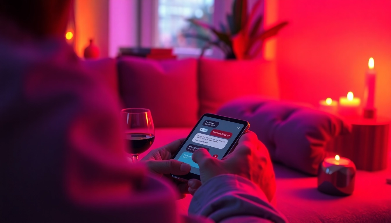 Engaging in a passionate porn AI chat with a chatbot on a smartphone.