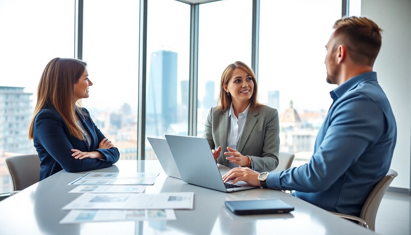 Immobilienmakler Frankfurt Eschersheim berät professionell Klienten in modernem Büro.