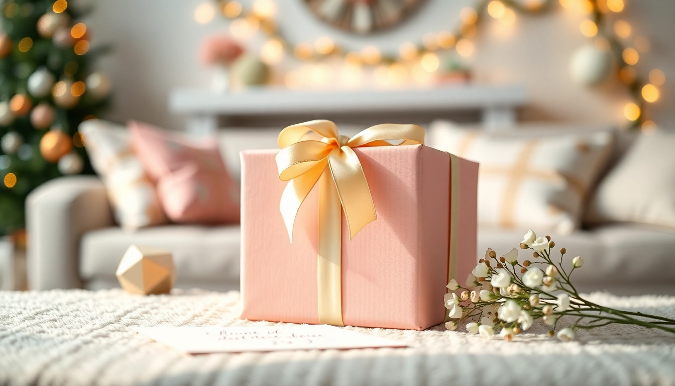 Perfekte Geschenkidee gut verpackt in stilvollem Ambiente präsentieren.