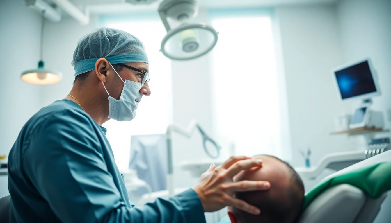 Haartransplantation Türkei kosten Beratung mit Chirurg in moderner Klinik.