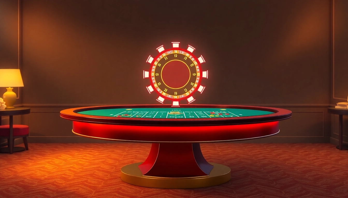 Spiele im online casino Österreich, wo der elegante Spieltisch auf die bunten Chips trifft und Spannung erzeugt.