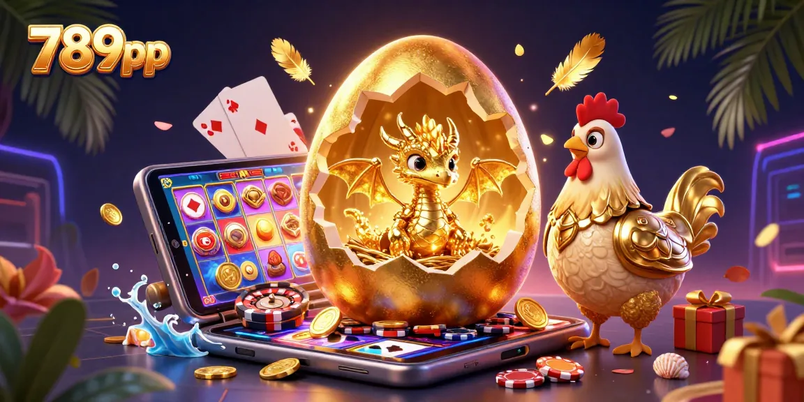Dynamic scene featuring 789pp with a golden dragon amidst casino elements for exciting gameplay.