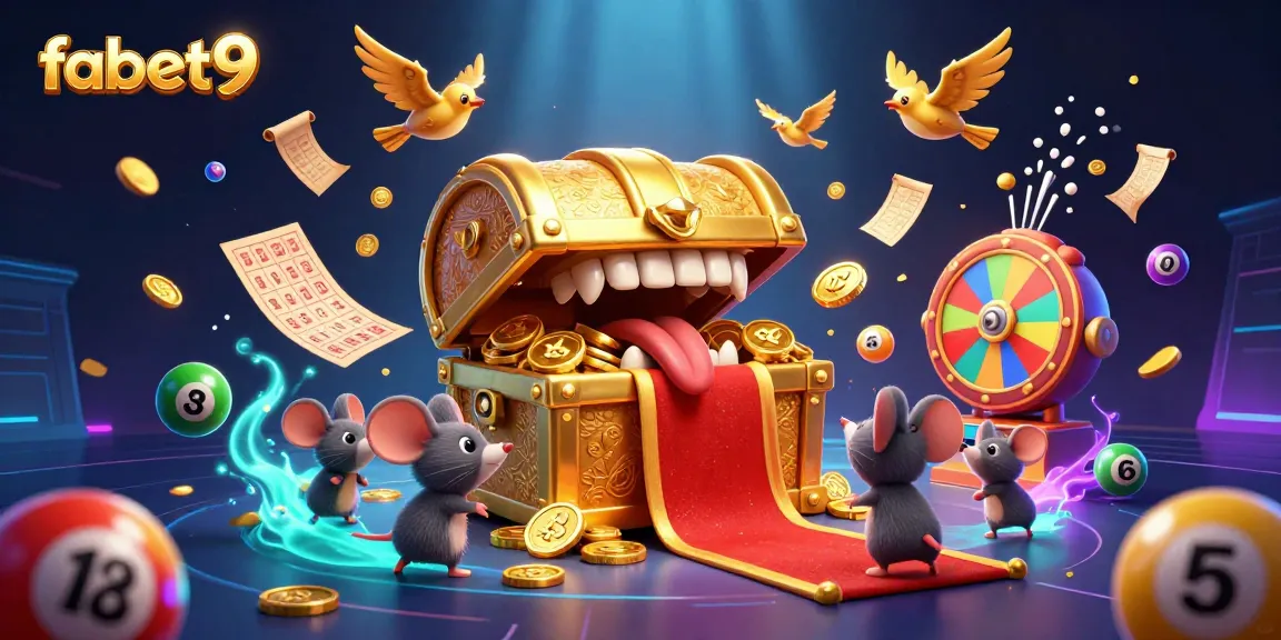 Join the excitement at fabet9, showcasing colorful lottery themes with vibrant elements and captivating characters.