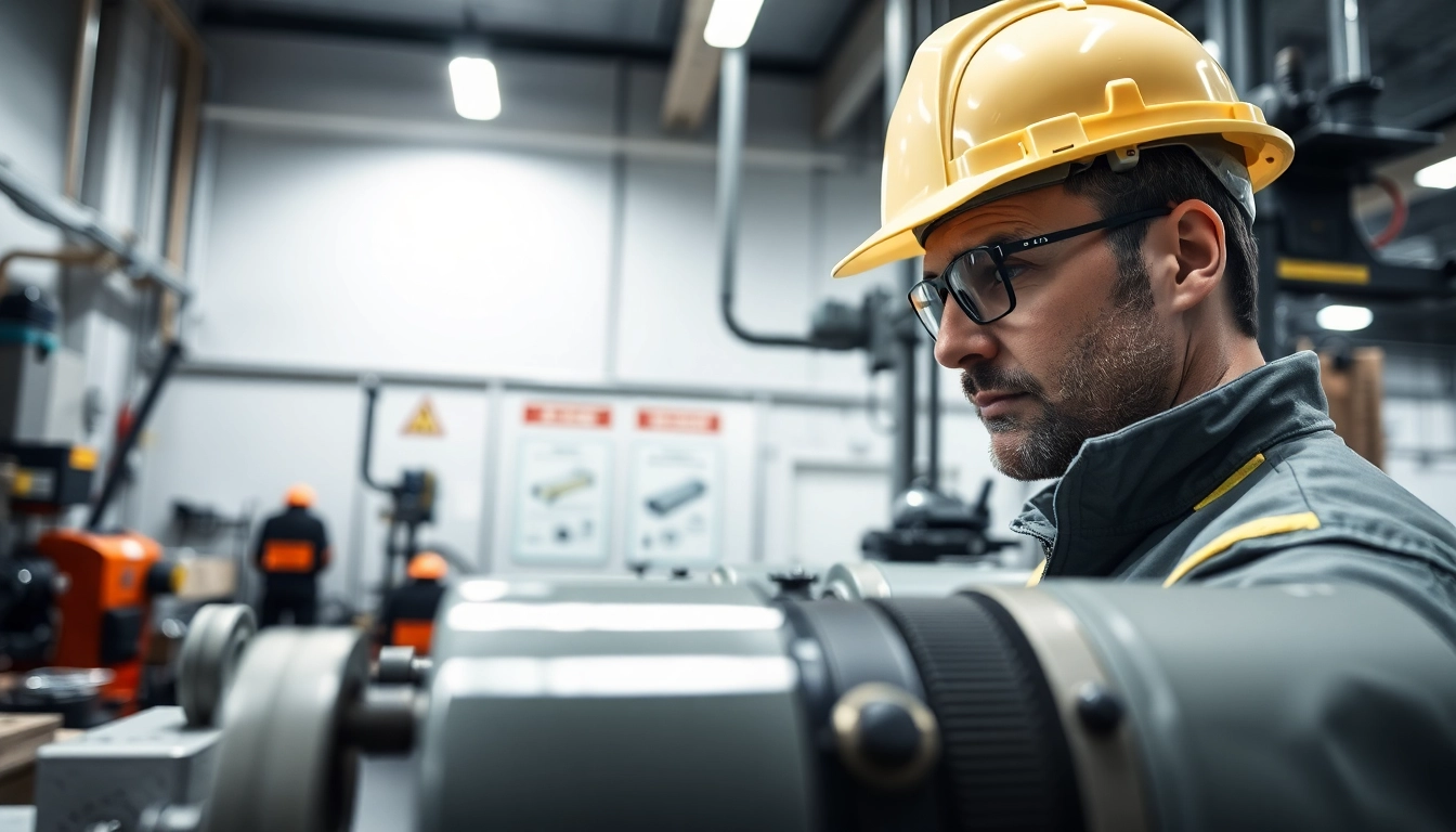 DGUV V3 Prüfung wird von einem Prüfer in einer Fabrik durchgeführt.