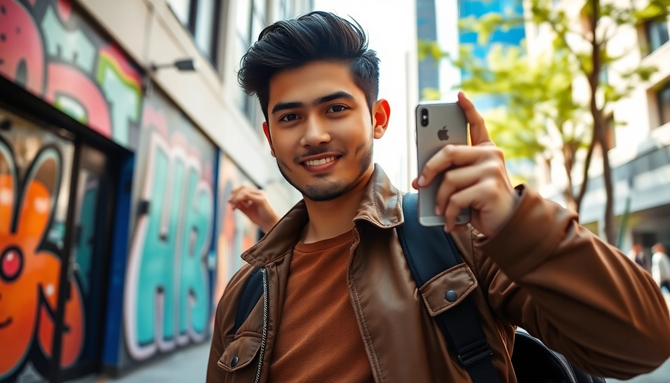 Fotograf für Tinder München bei einem Fotoshooting mit einem stylischen Modell in der Stadt