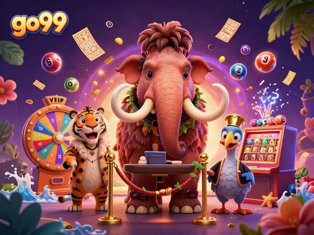 Experience go99's thrilling casino environment with vibrant characters and explosive game elements.