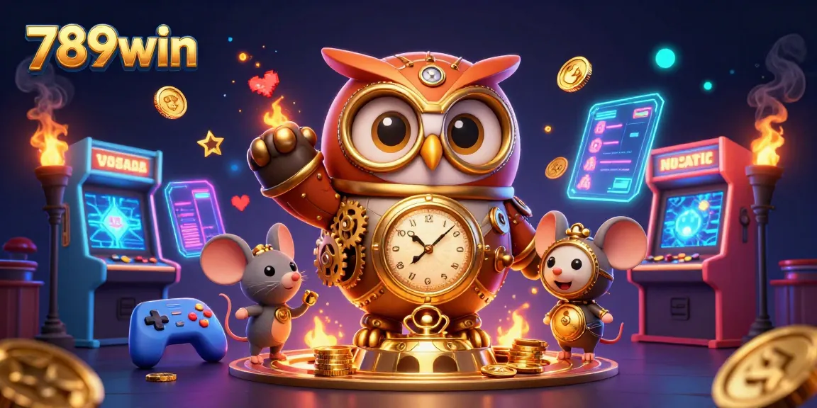 Engage with 789win's dynamic casino experience featuring time-traveling characters and vibrant game elements.