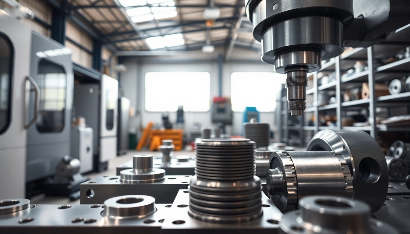 Efficient CNC bearbeitung metall in a state-of-the-art workshop, showcasing precision machinery.