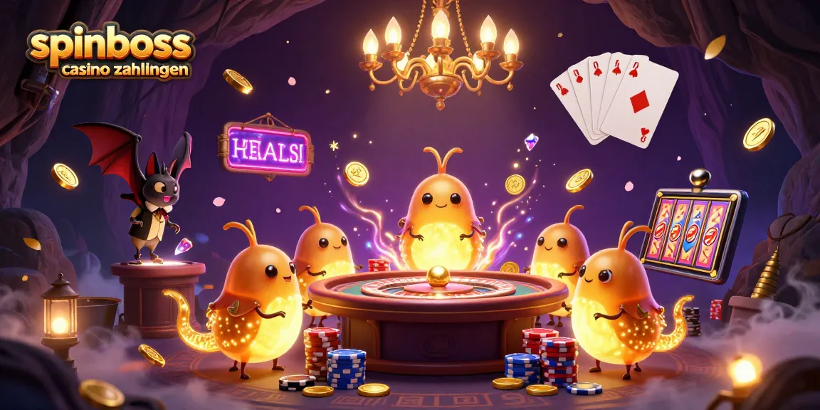 Erleben Sie die aufregenden SpinBoss Casino Zahlungen mit Biolumineszenz und schimmernden Edelsteinen.