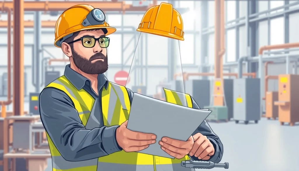Technician performing a DGUV V3 Prüfung, ensuring the safety of electrical equipment in the workplace.