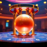 Spiele Plinko in einem modernen Online-Casino mit einer glücklichen Kugel, die durch die Stifte fällt.