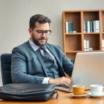Headhunter Hagen berät Kunden professionell in modernem Büro.