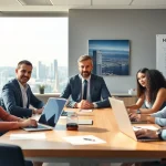 Headhunter Hannover engages with diverse candidates in a modern office setting, showcasing professionalism and collaboration.