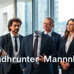 Headhunter Mannheim consulting executives in a modern office setting.