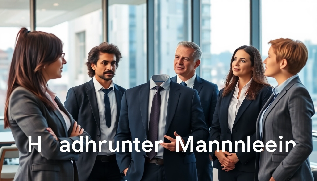 Headhunter Mannheim consulting executives in a modern office setting.