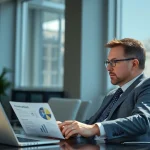 Dr. Schwarz spricht als Headhunter CEO mit einem Führungskraft in modernem Büro.