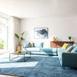 Stilvolle Raumgestaltung mit einem modernen Wohnzimmer und harmonischer Farbauswahl.