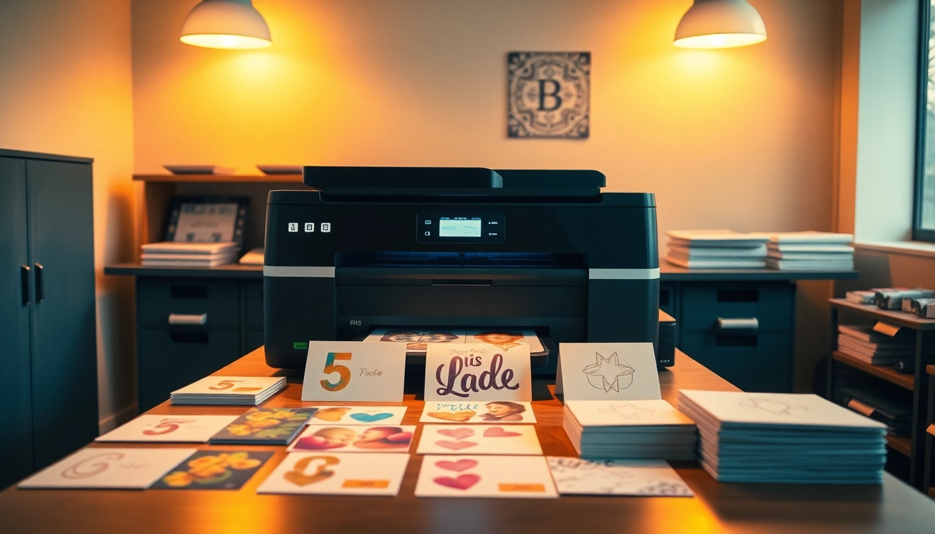 Gestalten und drucken Sie persönliche Karten drucken mit individuell ausgewählten Designs und Farben in einer modernen Druckwerkstatt.