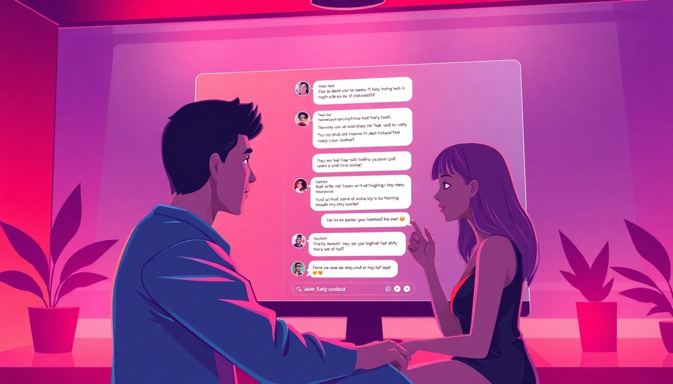Engaging porn ai chat with an enticing AI character in a vibrant digital space.