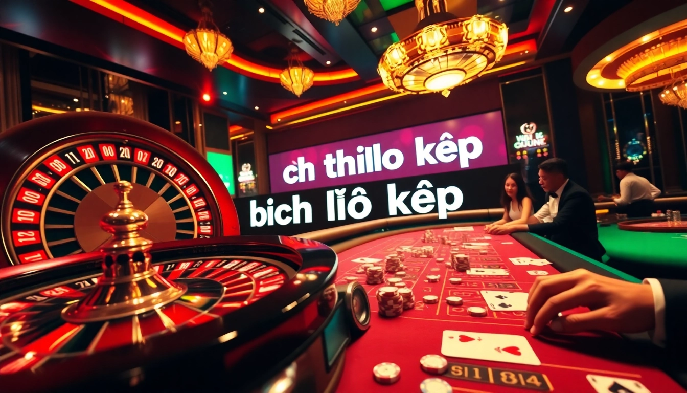 Engaging scene capturing bạch thủ lô kép excitement at a lavish casino table with dice and cards.