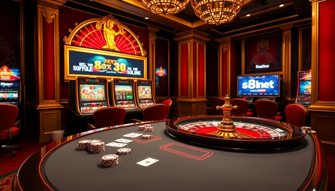 Enjoy thrilling gaming moments at https://s8net.com/ with vibrant visuals of an exciting casino atmosphere.