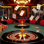Experience immersive gambling action at XOCDIA88 on a luxurious casino table.