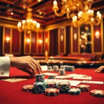 Engaging scene of professional gambling at MM88 casino tables with poker chips, cards, and roulette.