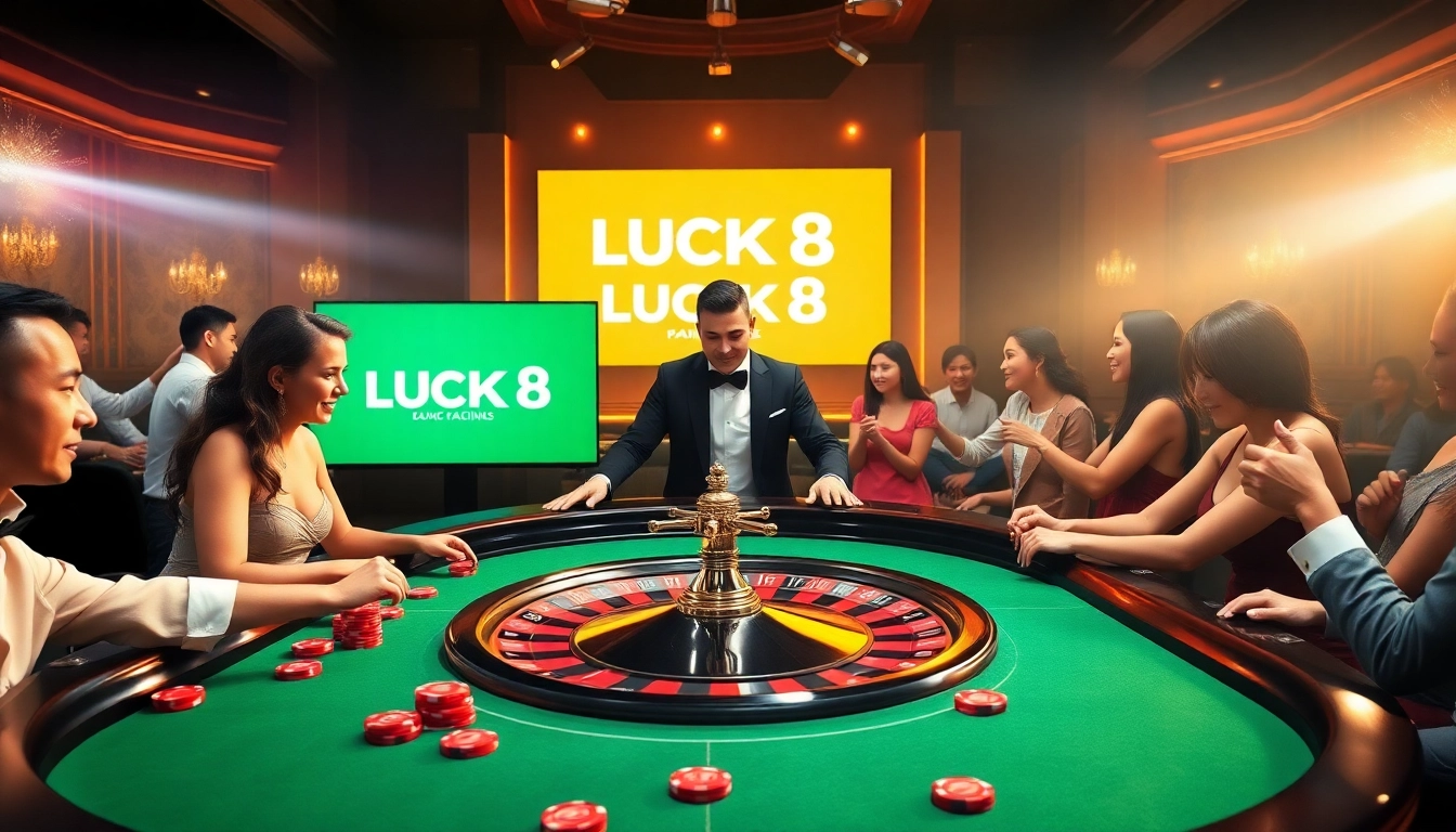 Người chơi tận hưởng trò roulette đầy hồi hộp tại casino LUCK8, thể hiện những đồng chip và sự phấn khích.